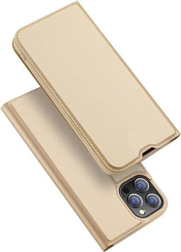 Dux Ducis - Slim bookcase hoes - Geschikt voor iPhone 13 Pro - Goud