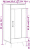 vidaXL - Dressoir - 34,5x34x90 - cm - bewerkt - hout - bruin - eikenkleur