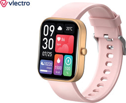 Vlectro - Geavanceerde smartwatch met vele functies - Rose gold