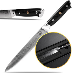 Vleesmes damaststaal - Elegance serie - VG-10 Japans damascus - 67 lagen staal - VDN