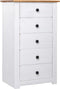 vidaXL - Dressoir - Panama - Range - 46x40x89 - cm - grenenhout - wit