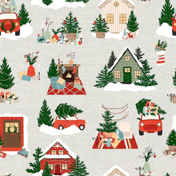 Vlekbestendig tafelkleed van hars Muaré Merry Christmas 250 x 140 cm