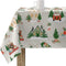 Vlekbestendig tafelkleed van hars Muaré Merry Christmas 250 x 140 cm
