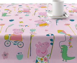 Vlekbestendig tafelkleed van hars Peppa Pig Free Time 1 Multicolour 200 x 150 cm