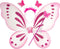 Vleugels, toverstaf en tiara rose/paars