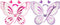 Vleugels, toverstaf en tiara rose/paars