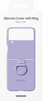 Samsung Galaxy Z Flip4 - Silicone Ring Cover - Krasbestendig - Paars