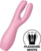 Satisfyer, vibrator, oplegvibrator, 'Treesome 3', 14 cm, 3 motoren, voor stimulatie van clitoris en schaamlippen