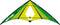 Vlieger Spitfire 08 , 82 x 37 cm, Groen Knoop Kites