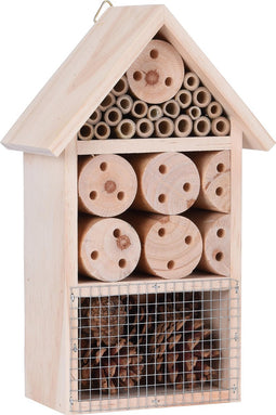 Vlinderhuis/bijenhuis/wespenhotel voor insecten 25 cm - Tuindecoratie - Diervriendelijk - Hotel/huisje voor insecten - Bijenhuis/vlinderhuis/lieveheersbeestjehuis