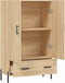 vidaXL - Hoge - kast - 69,5x31x115 - cm - bewerkt - hout - sonoma - eikenkleurig