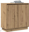 vidaXL - Sideboard - met - LED - Artisan - Eik - 71x34,5x75 - cm - Geengineerd - Hout