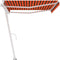 vidaXL - Luifel - vrijstaand - automatisch - 400x300 - cm - oranje - en - bruin