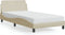 vidaXL - Bedframe - zonder - matras - 100x200 - cm - stof - crèmekleurig