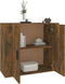 vidaXL - Dressoir - 80x33x70 - cm - bewerkt - hout - gerookt - eikenkleurig