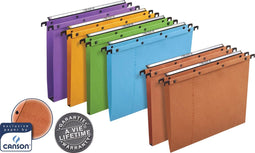 L'Oblique hangmappen voor laden AZO tussenafstand 380 mm, bodem 30 mm, oranje 25 stuks