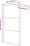 vidaXL - Inloopdouchewand - 115x195 - cm - transparant - ESG-glas - zilverkleurig