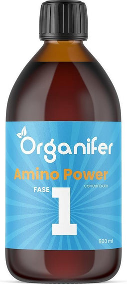 Vloeibare Meststof voor Groeifase - 500 ml concentraat ( Voor 250 liter complete plantenvoeding) - Amino Power fase 1 - o.a. voor Hydrocultuur - Binnenplanten - Tuin - Gazon - Kweken - Organifer