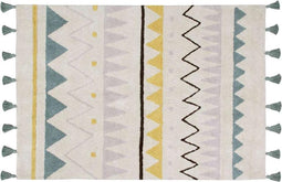 Vloerkleed Azteca Natural-Vintage Blue