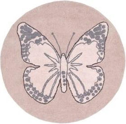 Vloerkleed Butterfly nude - diameter 160 cm