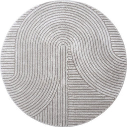 Vloerkleed Ella Grey Rond ø200 cm
