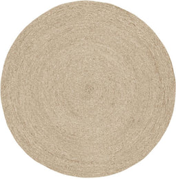 Vloerkleed Ella jute naturel wit Ø125