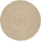 Vloerkleed Ella jute naturel wit Ø125