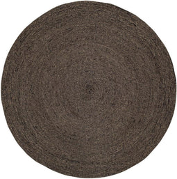 Vloerkleed Ella jute naturel zwart Ø125