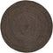 Vloerkleed Ella jute naturel zwart Ø125