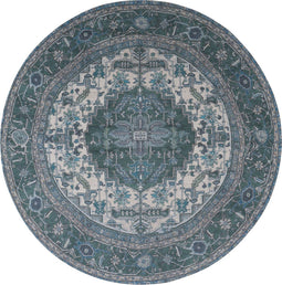 Vloerkleed Heris Green 10 Rond ø120 cm