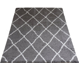 Vloerkleed Jeffie Grey 160 x 230 cm
