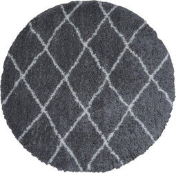 Vloerkleed Jeffie Grey Rond ø200 cm
