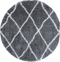 Vloerkleed Jeffie Grey Rond ø80 cm