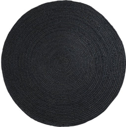 Vloerkleed Jute Rond Antraciet ø200 cm