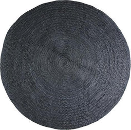Vloerkleed Jute rond zwart ø130