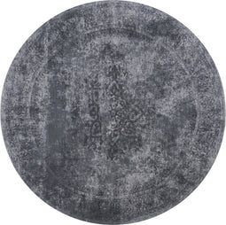 Vloerkleed Juud Rond Grijs/Zwart ø120 cm