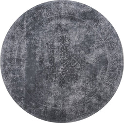 Vloerkleed Juud Rond Grijs/Zwart ø160 cm