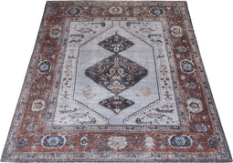 Vloerkleed Karaca Antraciet/Brown 09 - 200 x 290 cm