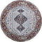 Vloerkleed Karaca Antraciet/Brown 09 Rond ø120 cm