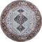 Vloerkleed Karaca Antraciet/Brown 09 Rond ø200 cm