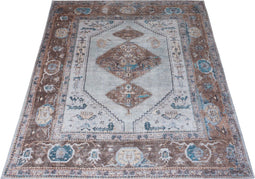 Vloerkleed Karaca Blue/Brown 06 - 200 x 290 cm