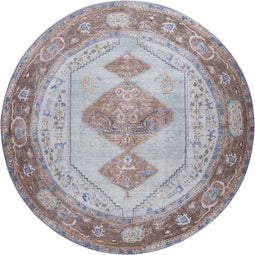Vloerkleed Karaca Purple/Brown 07 Rond ø120 cm