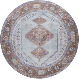 Vloerkleed Karaca Purple/Brown 07 Rond ø200 cm