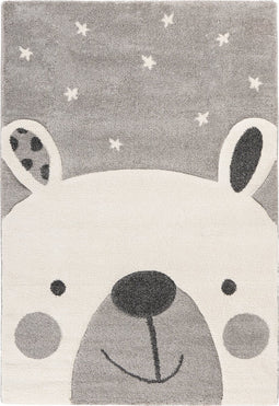 Vloerkleed kinderkamer- Leonora Zilver - 80 cm x 150 cm - 16 mm dik