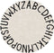 Vloerkleed kinderkamer Round ABC Natural-Black