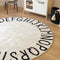 Vloerkleed kinderkamer Round ABC Natural-Black