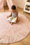 Vloerkleed kinderkamer Round ABC Vintage Nude-Natural
