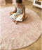 Vloerkleed kinderkamer Round ABC Vintage Nude-Natural