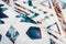 Vloerkleed laagPIN - maritiem geometrisch patroon in used look, modern, uniek - woonkamer, slaapkamer, eetkamer, kantoor - kleur: multi, cartoon, afmetingen: 120 x 180 cm
