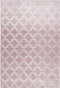 Vloerkleed, laagPIN, Marokkaans patroon, zijdeachtige glans, dun, zacht, voor woonkamer, slaapkamer, loper, antislip, kleur: roze, afmeting: 80 x 150 cm